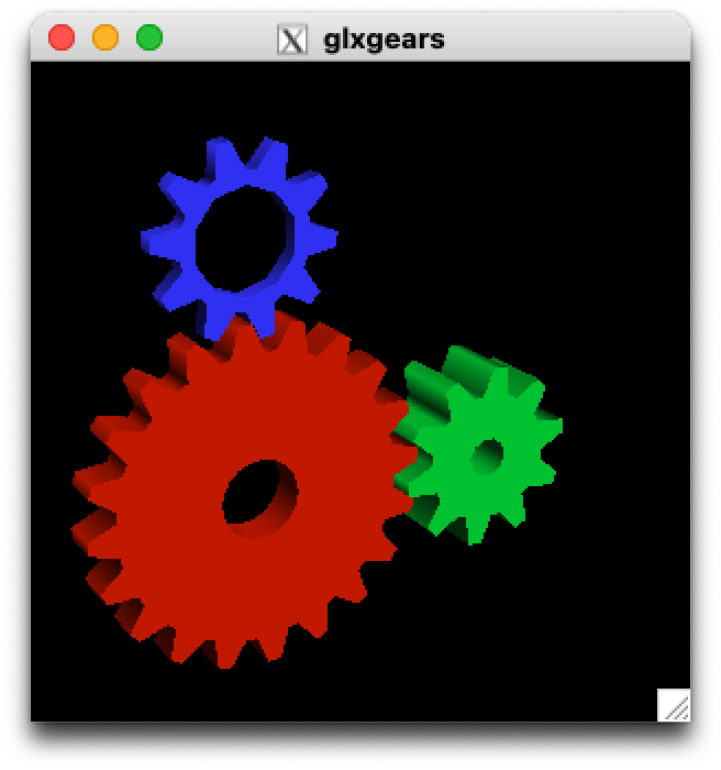 glxgears rendered on an Apple M1