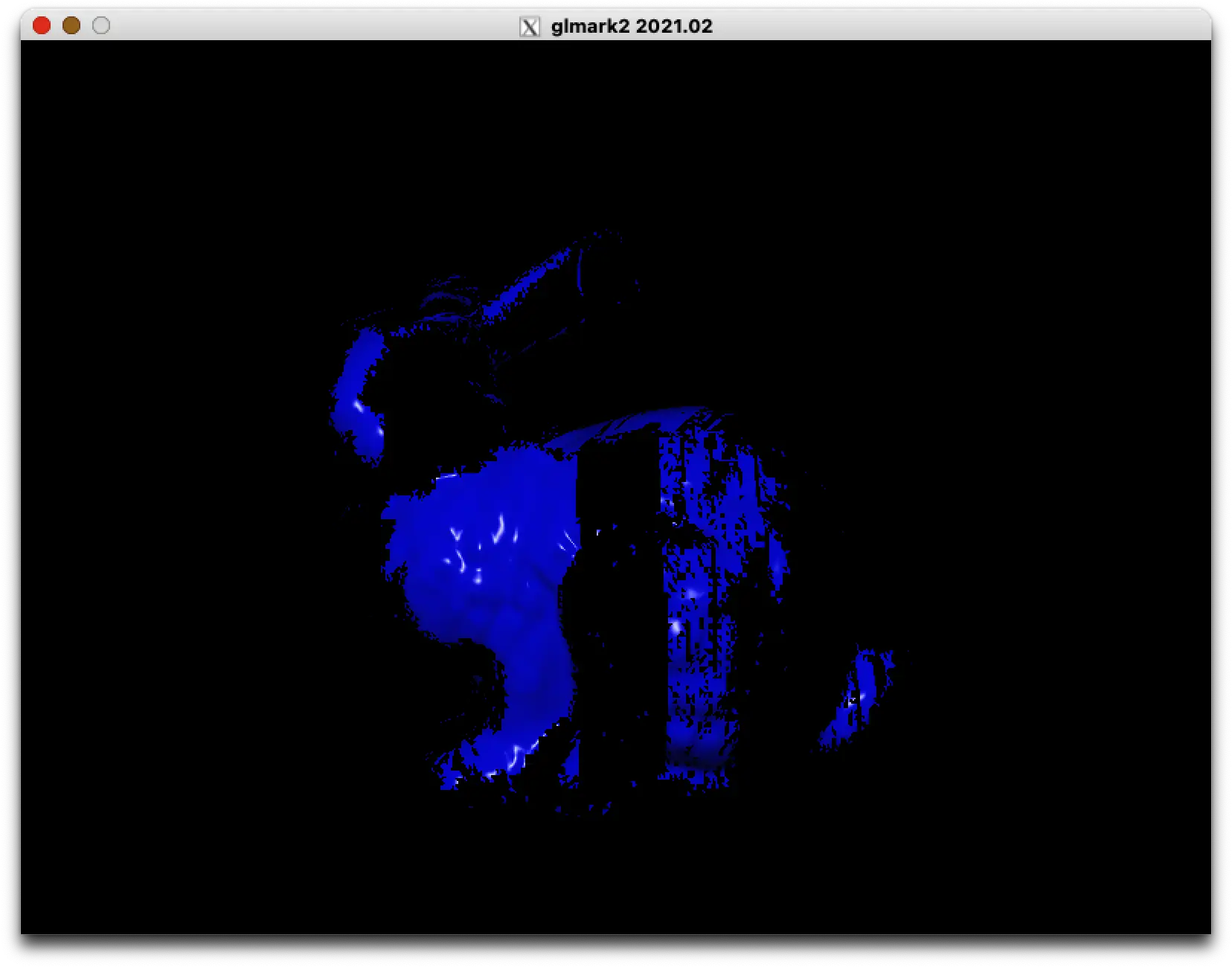 Partially rendered bunny